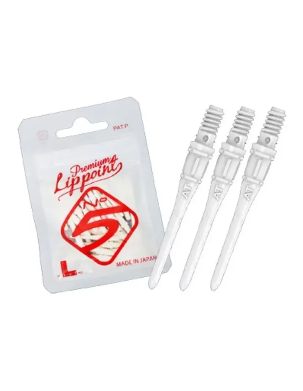 Plastové hroty na soft šipky L-Style Premium LipPoint bílé No.5 závit, 30mm, 30ks Akční Nabídka
