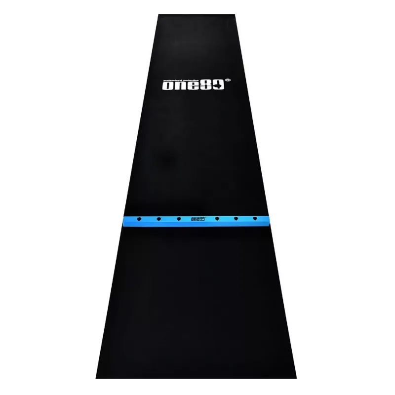 ONE80 Pryžový koberec před terč s dřevěnou hranicí hodu 62 cm, černo-modrý Originální