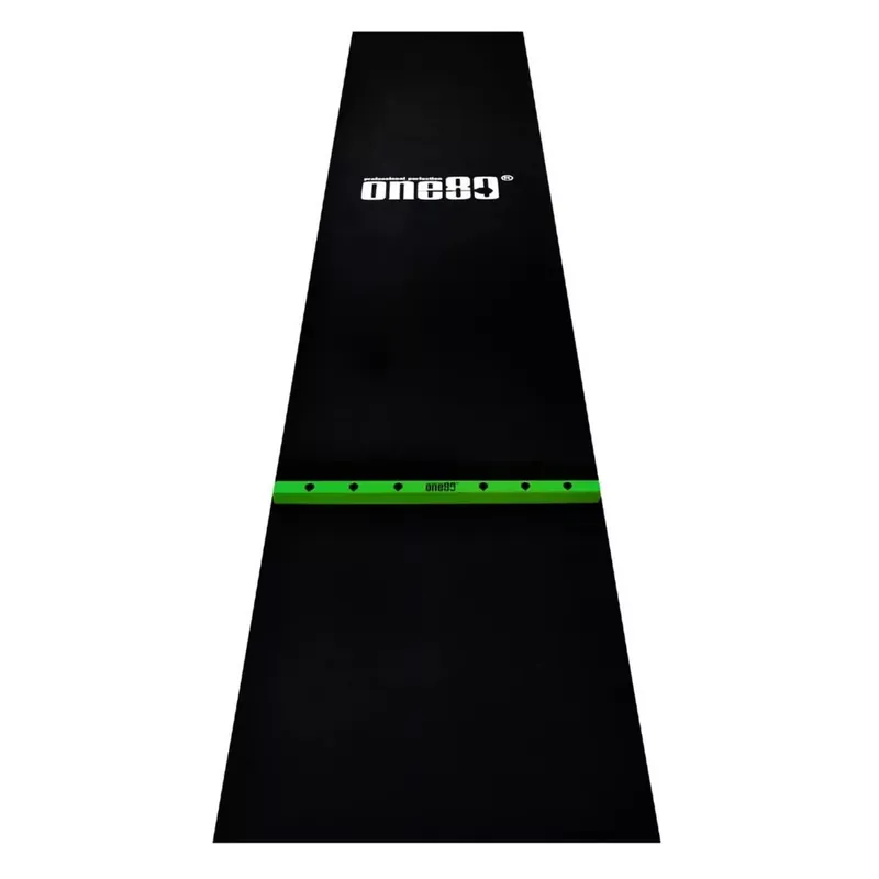 ONE80 Pryžový koberec před terč s dřevěnou hranicí hodu 62 cm, černo-zelený Bezpečná Platba