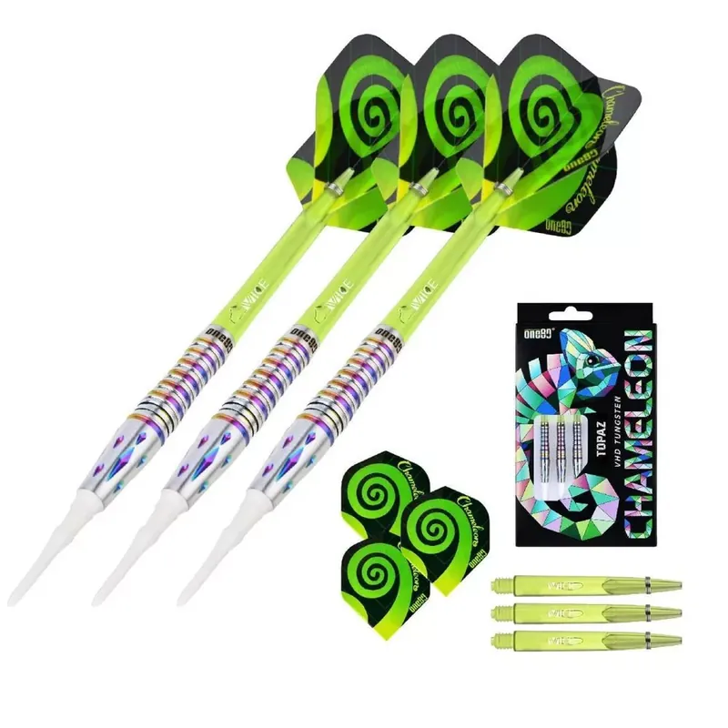 Šipky soft ONE80 Chameleon Topaz 18g, 90% wolfram Hit Sezóny