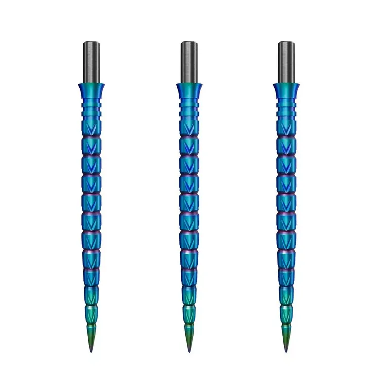 Finální Výprodej Náhradní hroty na steel šipky Cuesoul Touch Point II V Cuts duhové, 37mm, 3ks