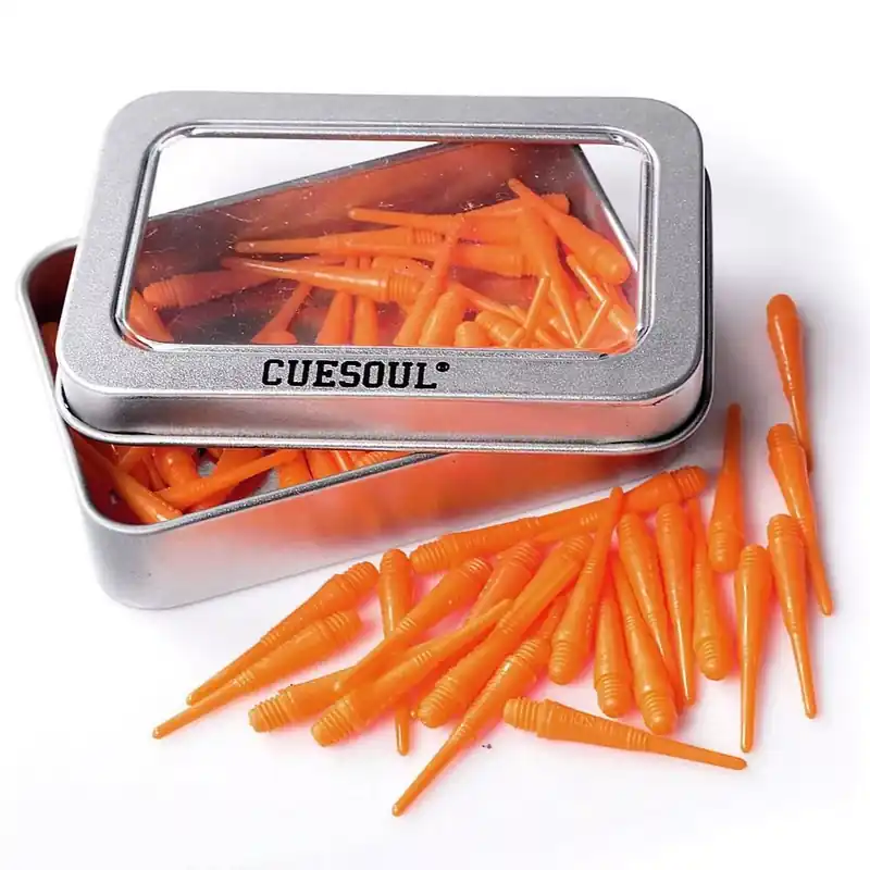 Náhradní plastové hroty Cuesoul oranžové 32mm 100ks na soft šipky Ihned K Objednání