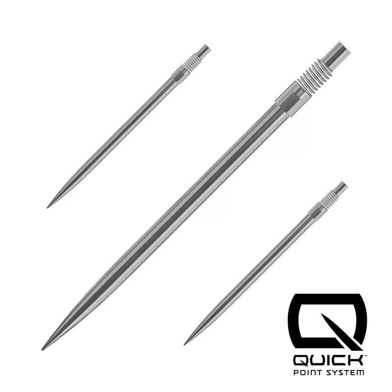 Náhradní hroty Harrows Quick Point stříbrné, 40mm - 3ks Přímo Od Výrobce