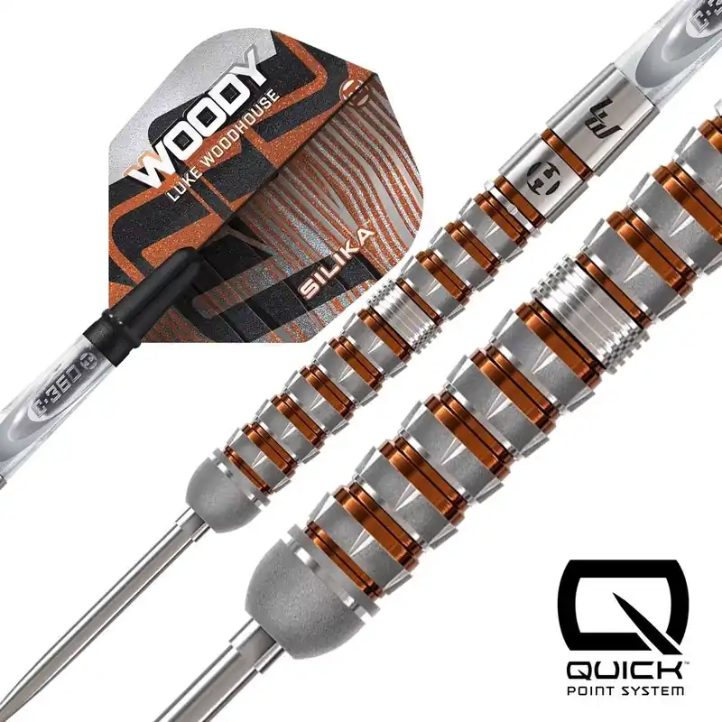 Šipky steel Harrows Luke Woodhouse Series 3 23g Quick Point 90% wolfram Vysoce Kvalitní