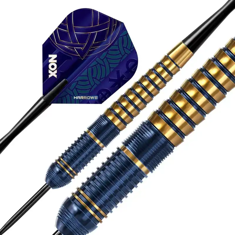 Šipky steel Harrows Nox 26g brass Poslední Šance