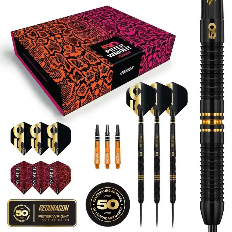 Rychlé Dodání Šipky steel Red Dragon 50 Years Player Edition Peter Wright 21g 90% wolfram