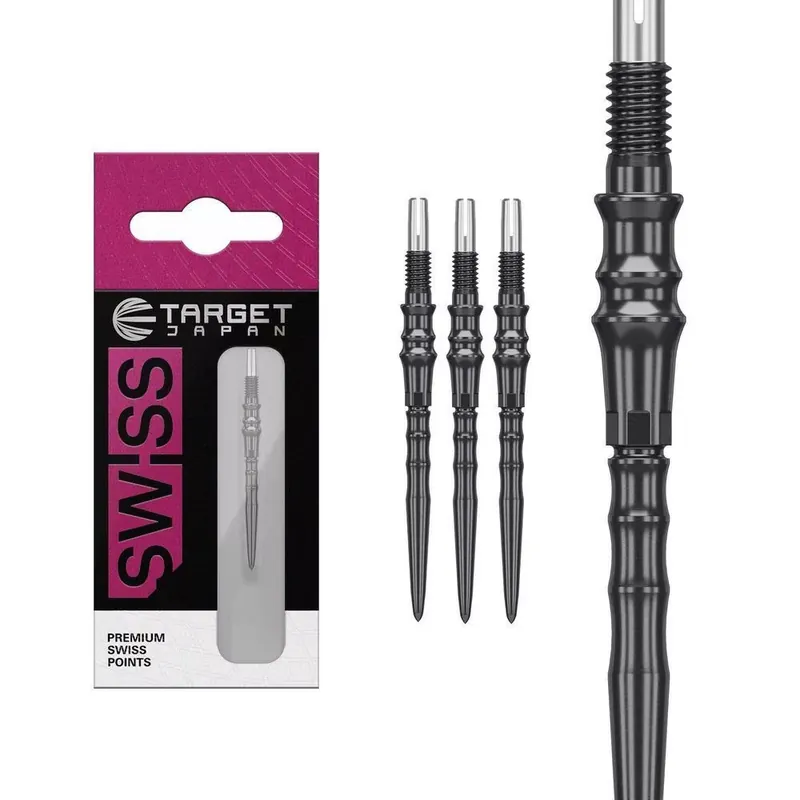 Horká Nabídka Hroty na šipky Target Japan Premium Swiss Point černé 30mm 3ks