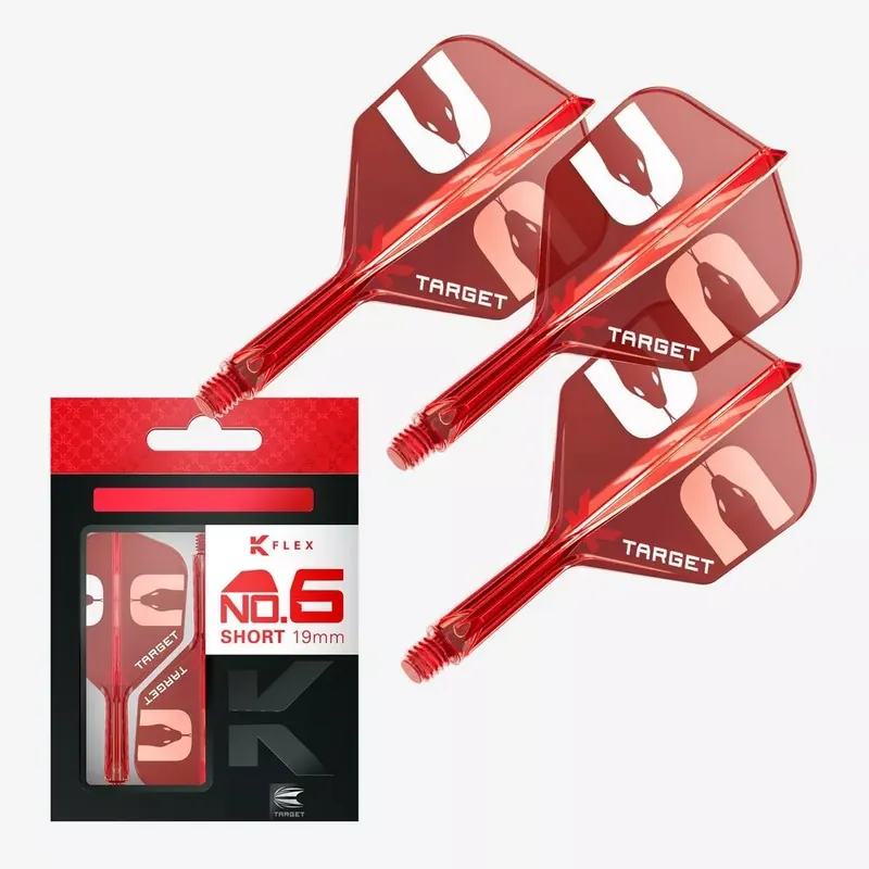 Autentický Target K-Flex Nathan Aspinall "ASP" integrované letky No6 a krátké násadky