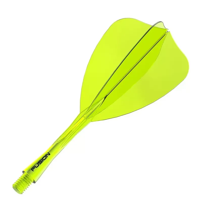 Winmau Fusion Arrow průhledné žluté integrované letky a střední násadky Bezpečná Platba