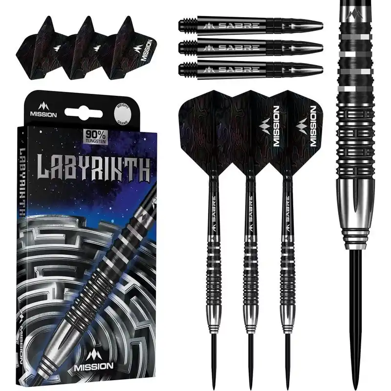 Sezónní Sleva Šipky steel Mission Labyrinth 22g 90% wolfram