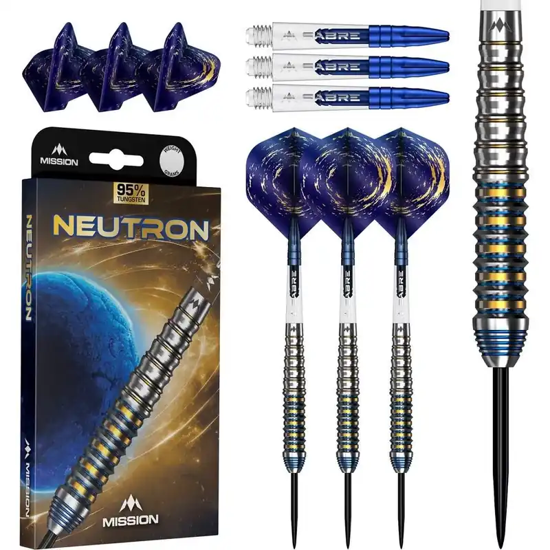 Šipky steel Mission Neutron 34g 95% wolfram Akční Nabídka