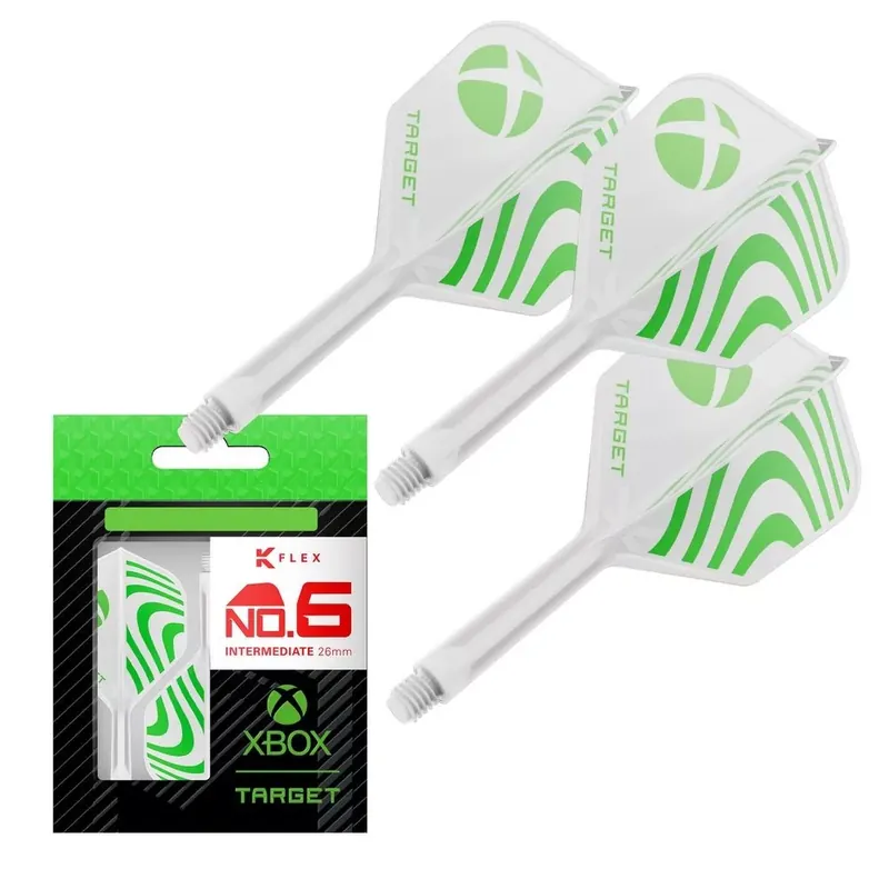 Originální Target XBOX K-Flex integrované letky No6 a střední násadky 26mm