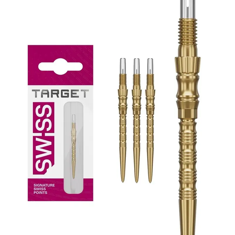 Nízká Cena Hroty na šipky TARGET Swiss Point TRB zlaté 30mm