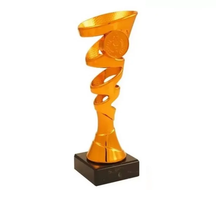 ProZona Sportovní trofej design spirály mramorový podstavec bronz 18 cm Časově Omezené