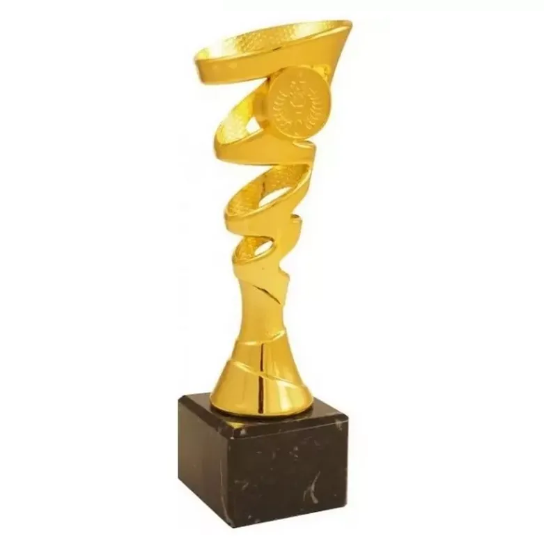 ProZona Sportovní trofej design spirály mramorový podstavec zlatá 20 cm Značkový