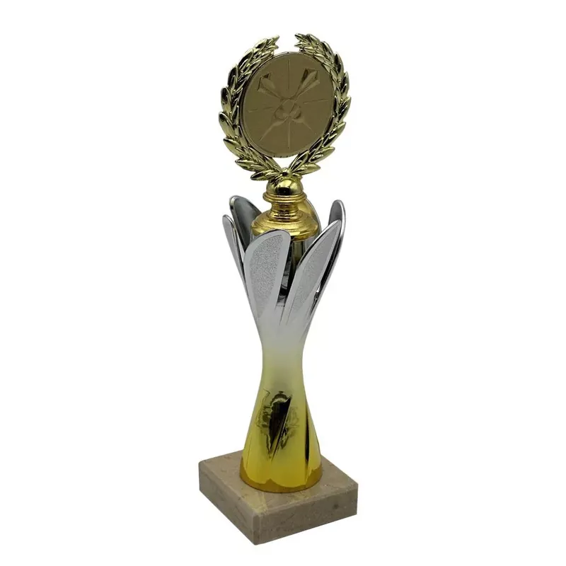 ProZona Sportovní trofej design terče mramorový podstavec zlato-stříbrná 28 cm Akční Nabídka