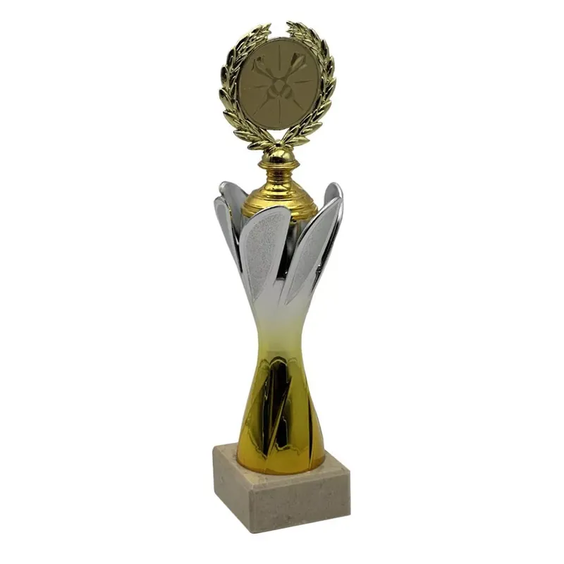 ProZona Sportovní trofej design terče mramorový podstavec zlato-stříbrná 31,5 cm Akce