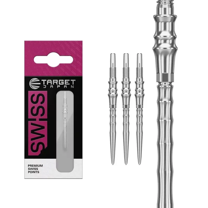Levný Hroty Target Japan Premium Swiss Point stříbrné 30mm na šipky