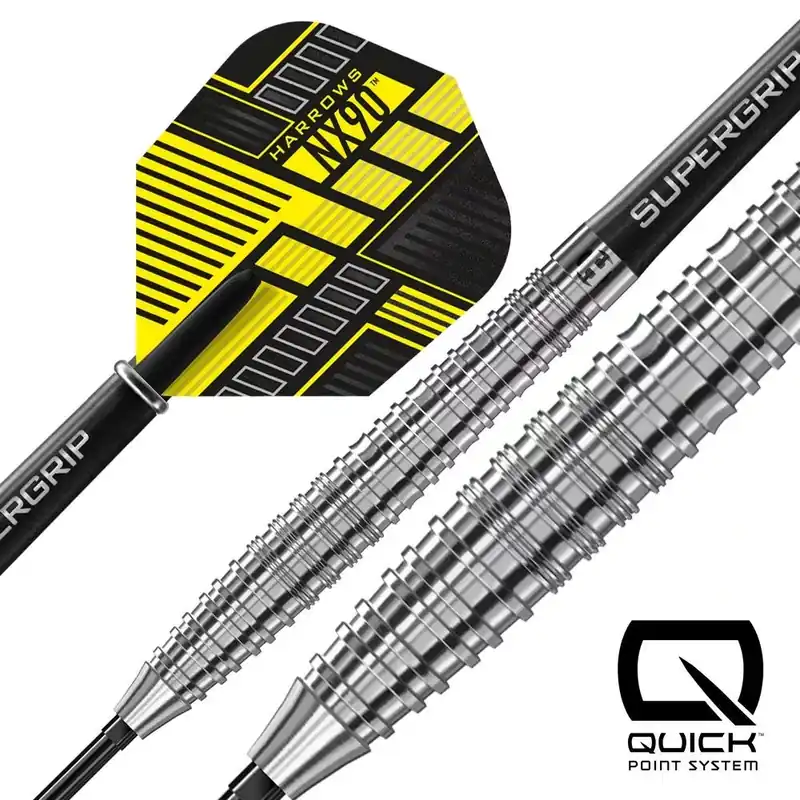 Šipky steel Harrows NX90 Tapered 21g QP 90% wolfram Akční Cena