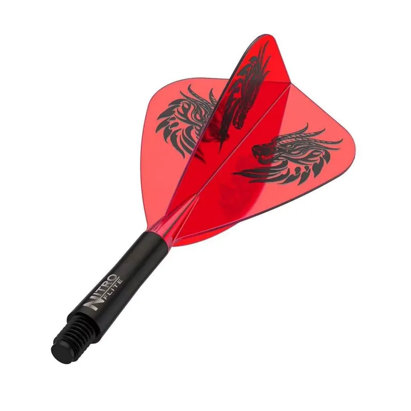 Red Dragon Nitro Flite Jonny Clayton integrované Kite letky a krátké násadky na šipky Akce