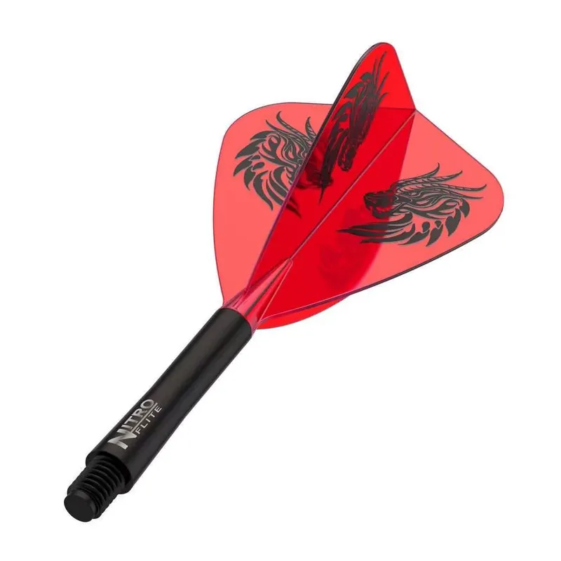 Novinka Red Dragon Nitro Flite Jonny Clayton integrované Kite letky a dlouhé násadky na šipky