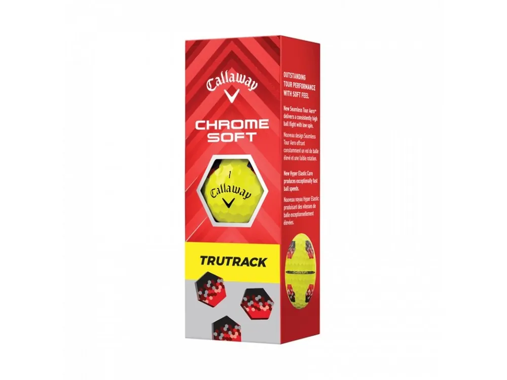 CALLAWAY Chrome Soft 24 Tru Track golfové míčky žluté (3 ks) Bezpečná Platba