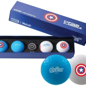 Rychlé Dodání VOLVIK MARVEL dárkové balení míčků pro golfistu - Captain America