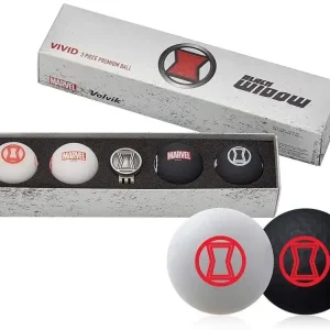 Hit Sezóny VOLVIK MARVEL dárkové balení míčků pro golfistu - Black Widow