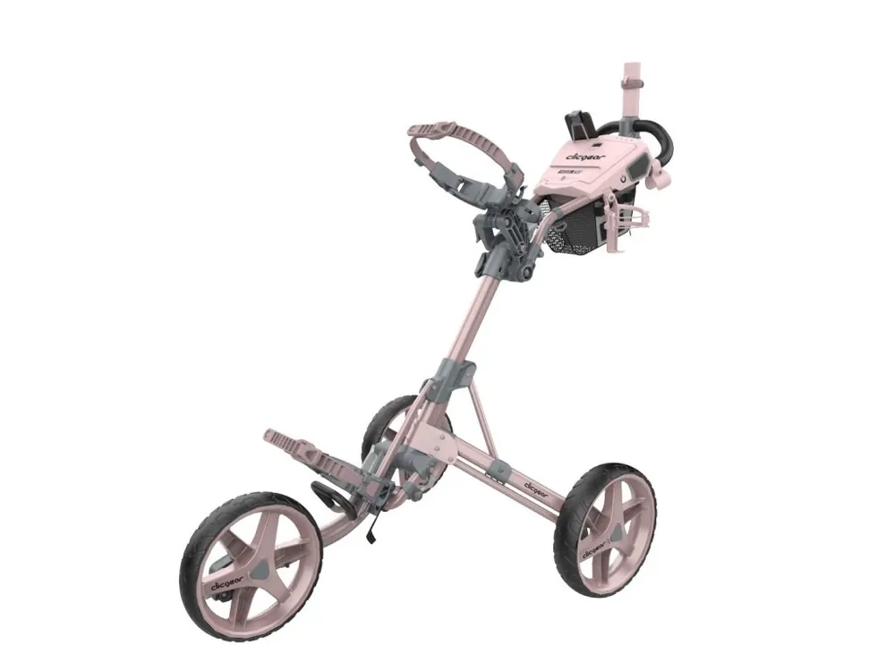 CLICGEAR M4.5 golfový vozík růžový + Golfová samolepka černá Výprodej