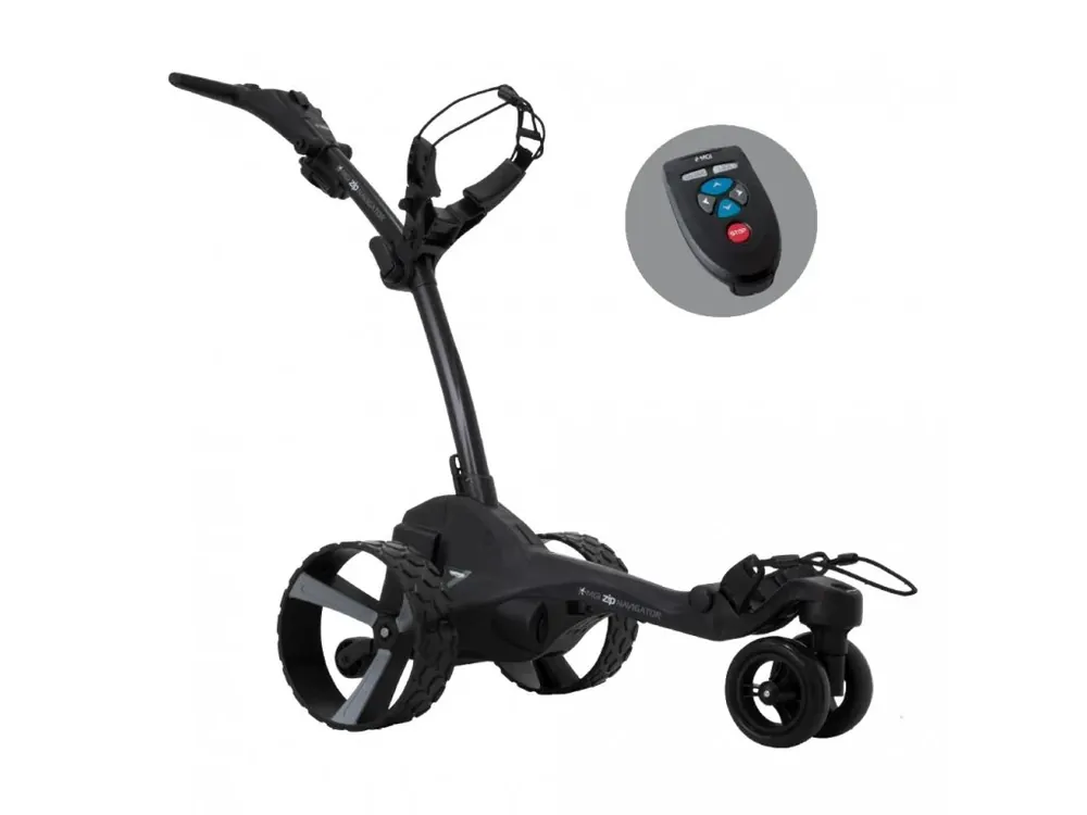 Super Cena MGI Zip Navigator elektrický golfový vozík černý + Golfová samolepka černá