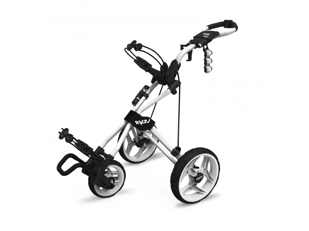 Super Cena CLICGEAR Rovic RV3J dětský vozík bílý + Golfová samolepka černá