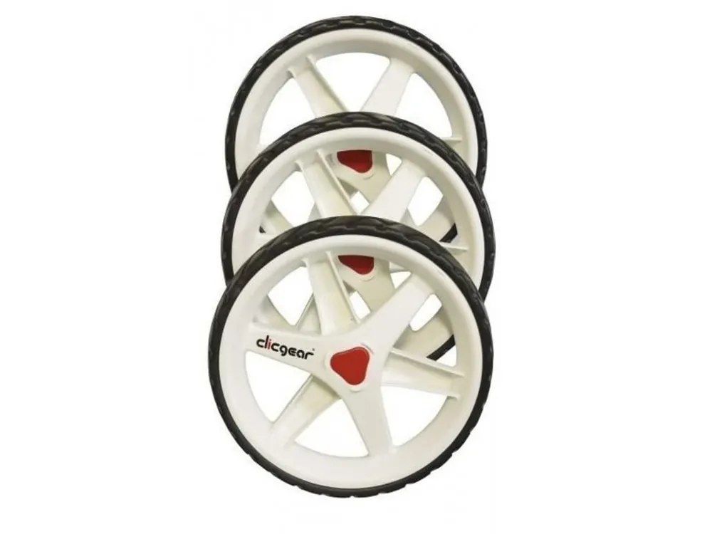 Nakupujte Hned CLICGEAR Wheel Kit náhradní kolečka bílé - 3 ks + Golfová samolepka černá