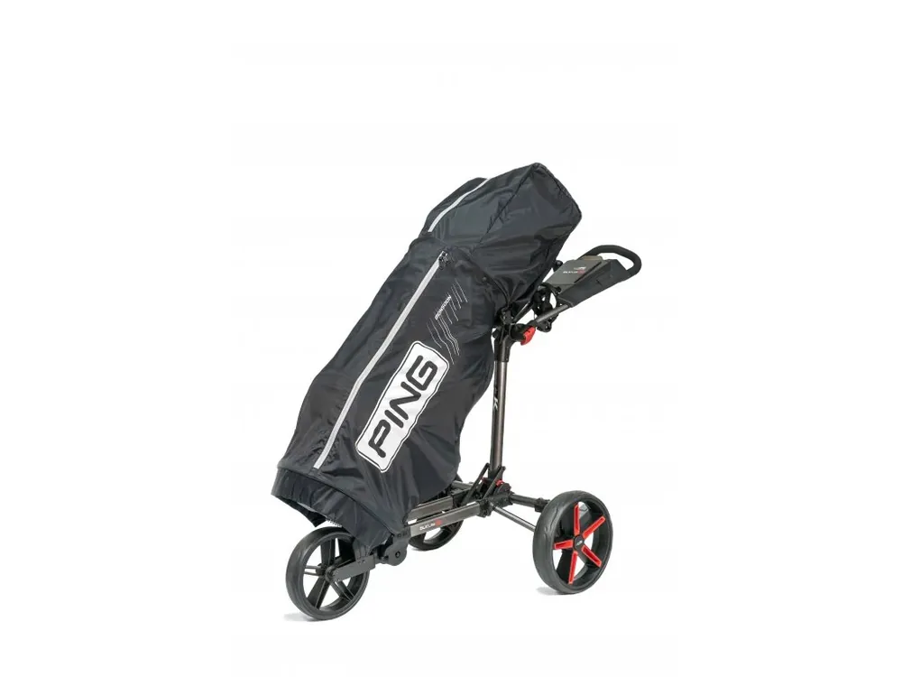 PING pláštěnka na bag černá + Golfová samolepka černá Sleva