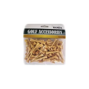 Cenový Hit HAMEX dřevěná golfová týčka 45 mm s potiskem Bestgolf (100 ks)