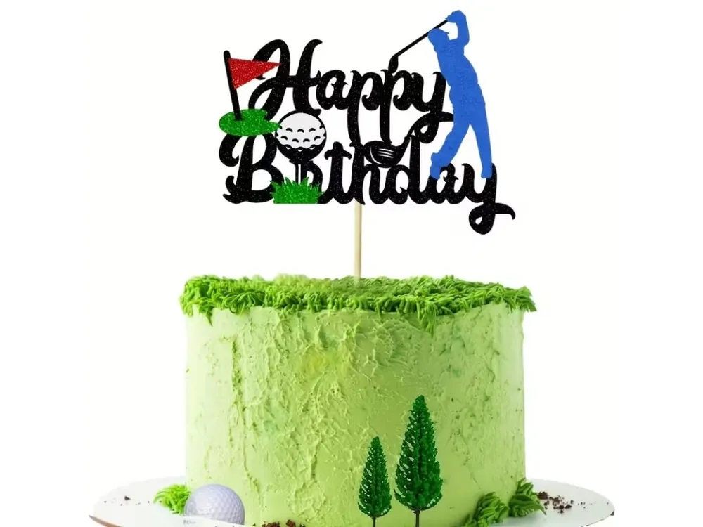 Objednat Nyní Golfová dekorace na dort - Happy Birthday