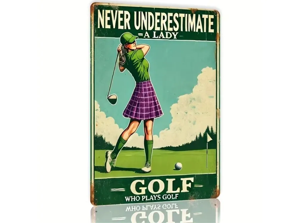 Vrácení Zdarma Kovová cedule s golfovým motivem