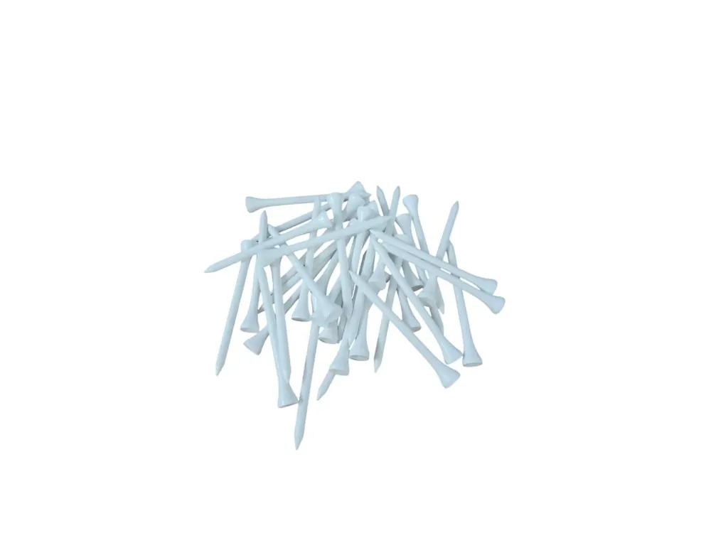 Sezónní Sleva Dřevěná ECO tees bílá 83mm (20ks)