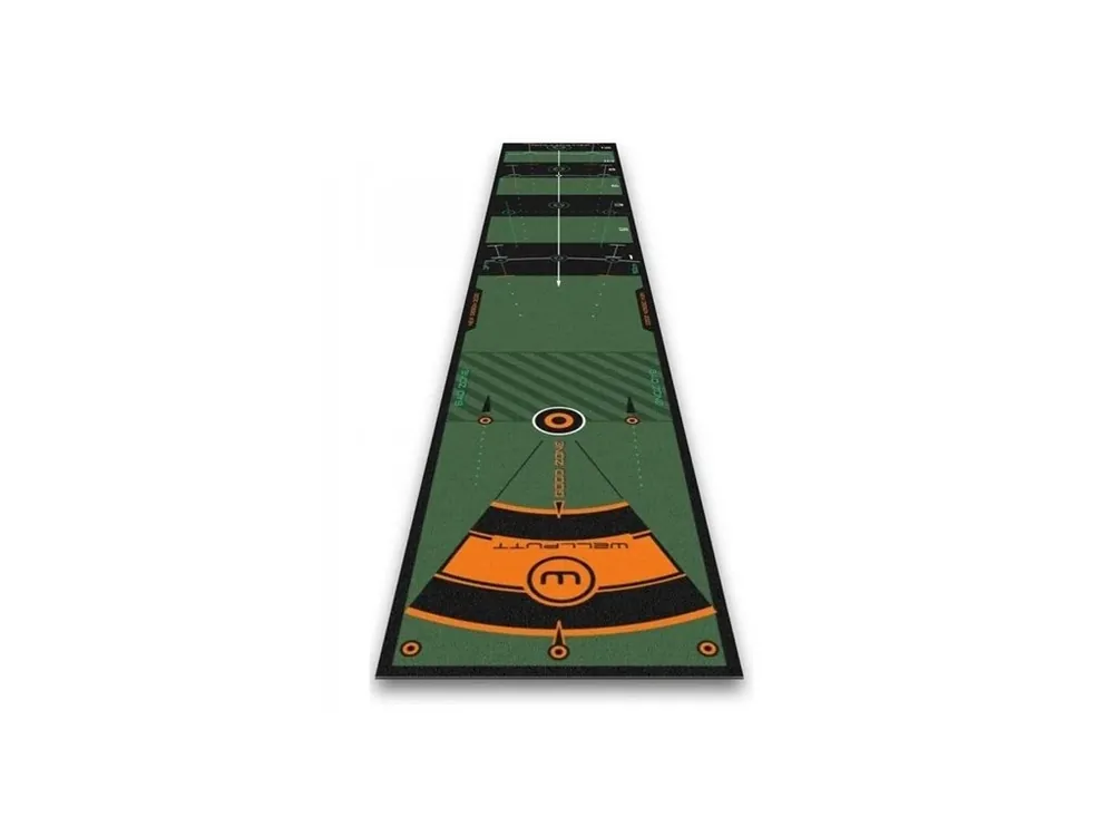 Nová Kolekce Wellputt Mat patovací koberec 300 x 50 cm + Golfová samolepka černá