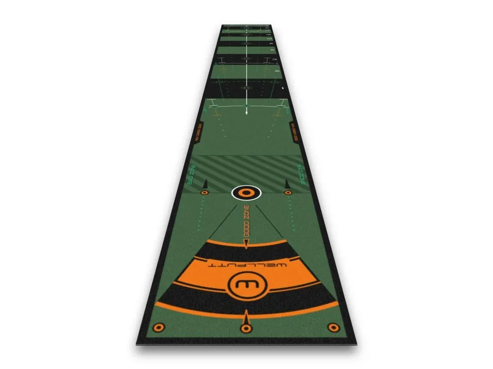 Autentický Wellputt Mat patovací koberec 400 x 50 cm + Golfová samolepka černá