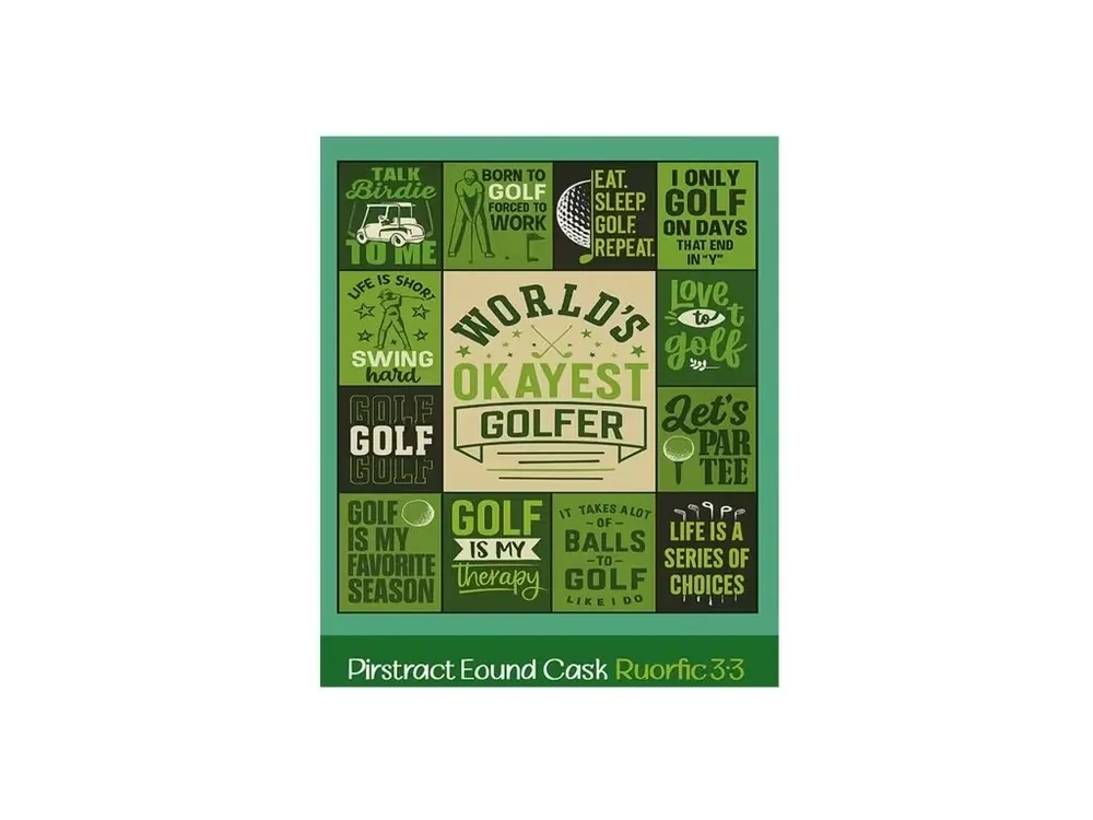 Časově Omezené Deka s golfovým motivem 150x125 cm