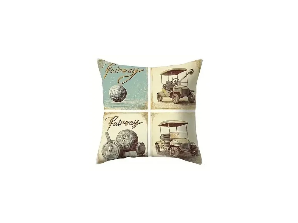 Vrácení Zdarma Povlak na polštář s golfovým motivem 50x50 cm