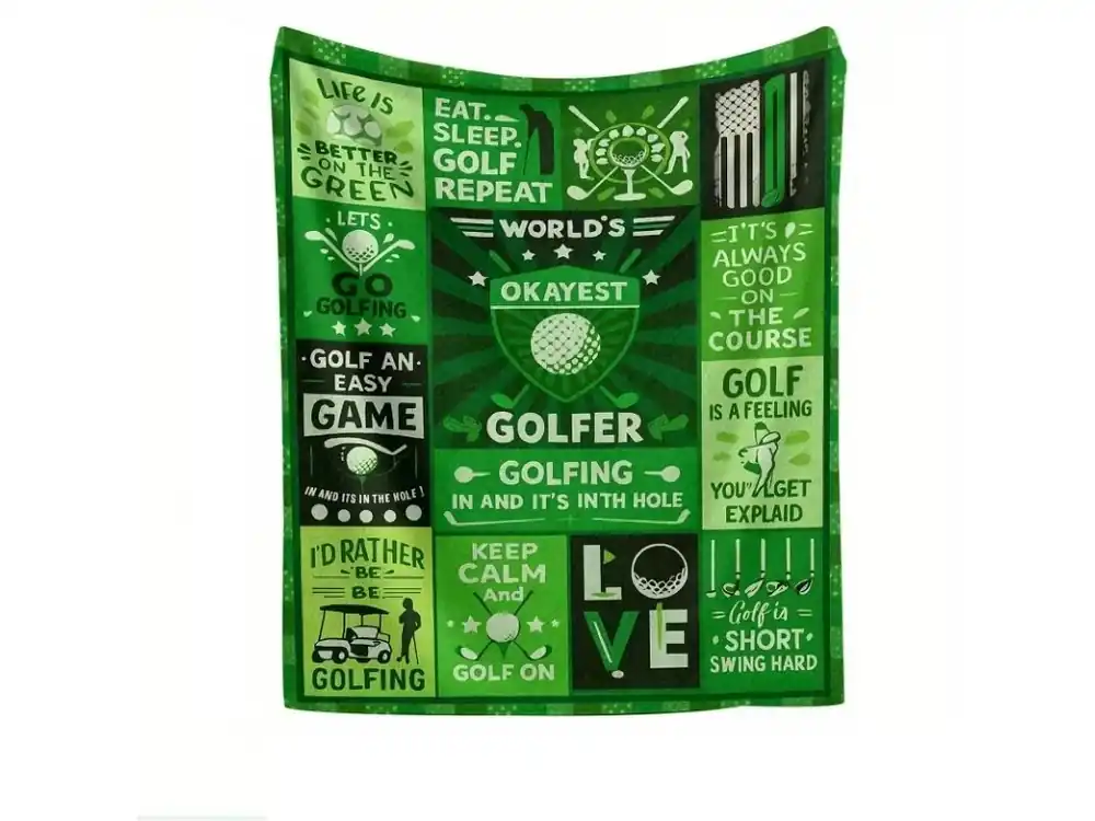 Deka s golfovým motivem 150 x 200 cm Jen Po Omezenou Doba
