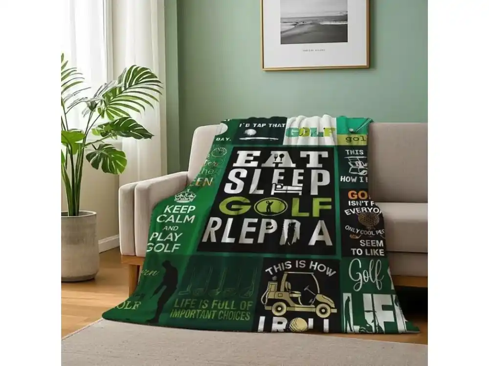 Deka s golfovým motivem 130 x 150 cm Nová Kolekce