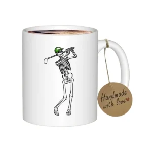 Cenový Hit Keramický hrnek s golfovým motivem, bílý