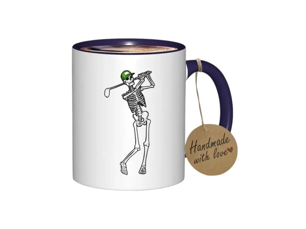 Keramický hrnek s golfovým motivem, modro-bílý Super Cena
