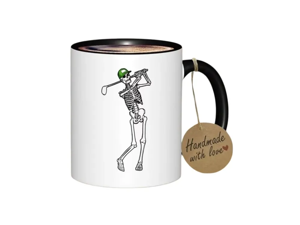 Keramický hrnek s golfovým motivem, černo-bílý Pouze Dnes