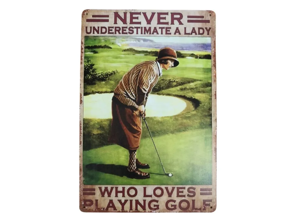 Kovová cedule s golfovým motivem Aktuální