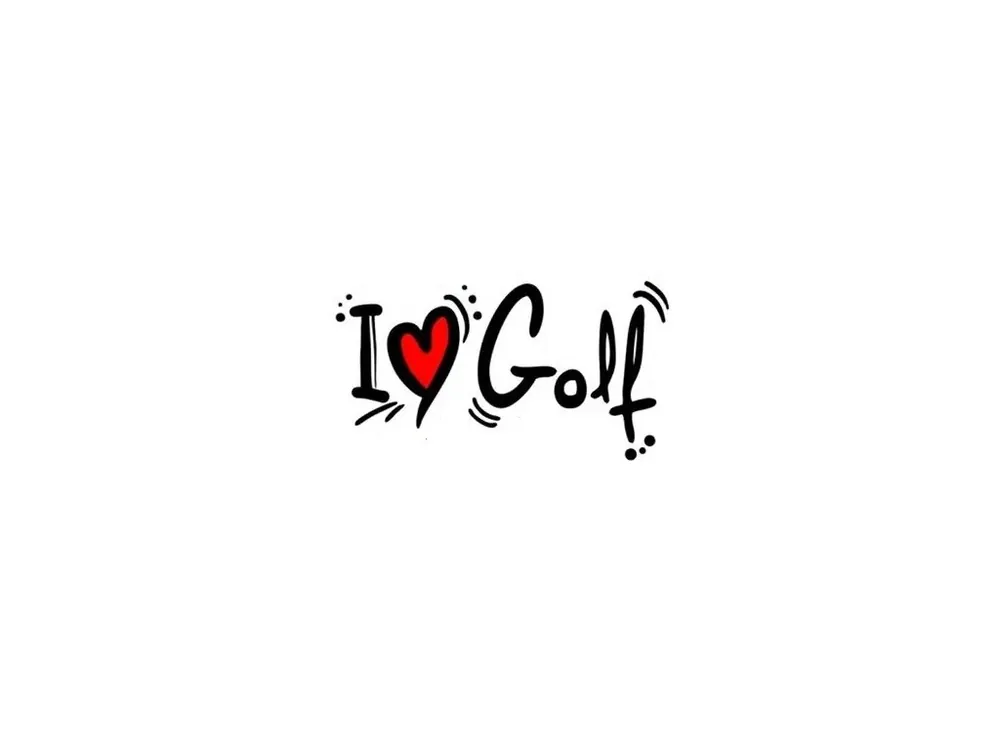 Jen Po Omezenou Doba Samolepka na auto I love Golf - 15x9cm