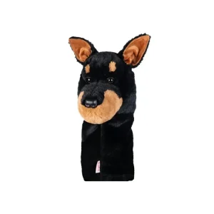 Daphnes headcover Doberman - Dobrman + Golfová samolepka černá Dokud Zásoby Vydrží