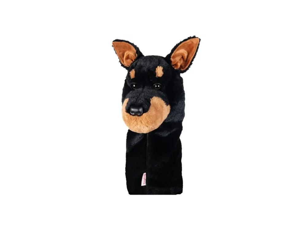 Daphnes headcover Doberman - Dobrman + Golfová samolepka černá Dokud Zásoby Vydrží